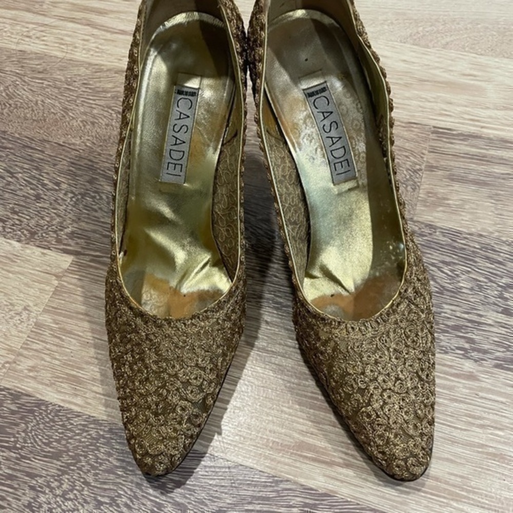 CASADEI CROCHET HEELS SIZE 39 - Picture 2 of 16